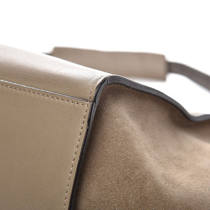 Celine Calfskin Suede Whipsnake Medium Trapeze Taupe 12 of 14