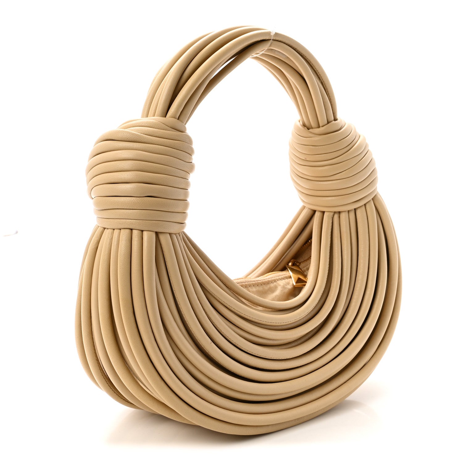 Bottega Veneta Nappa Mini Tubular Double Knot Porridge 3 of 9