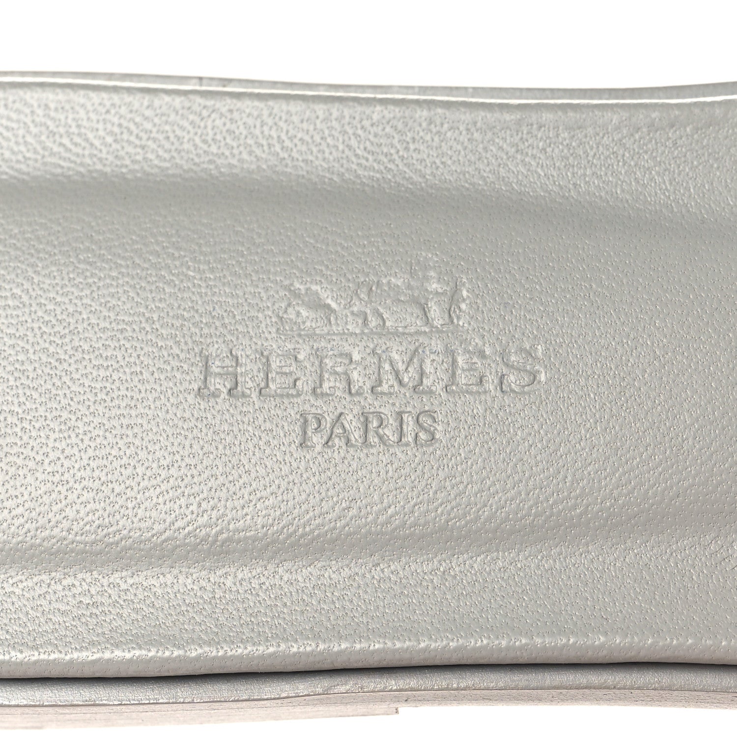 Hermes Epsom Oran Sandals 36.5 Bleu Glacier 8 of 9