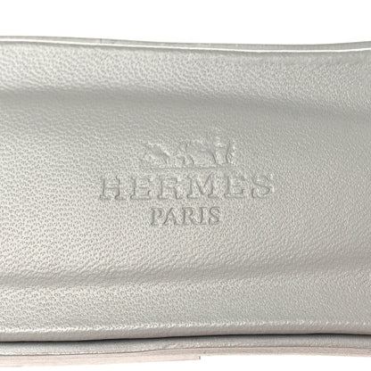 Hermes Epsom Oran Sandals 36.5 Bleu Glacier 8 of 9