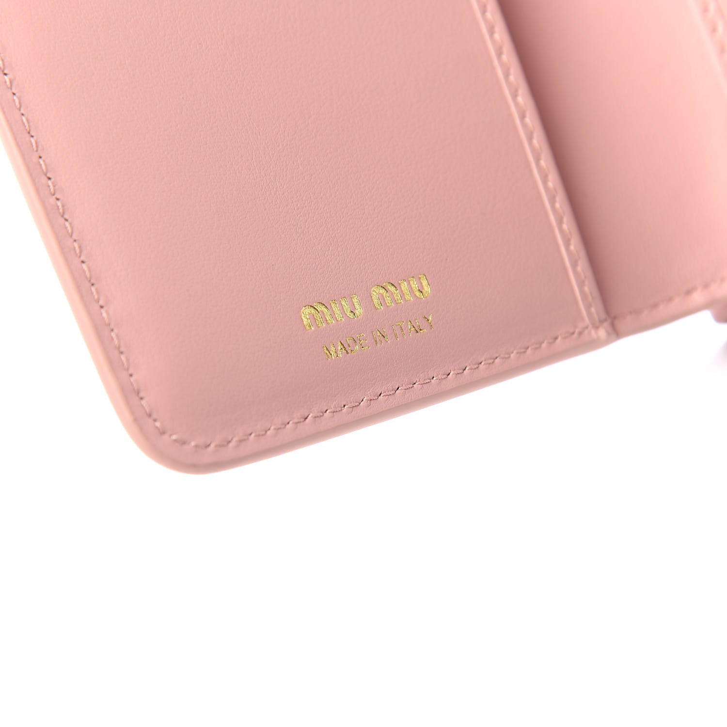 Miu Miu Soft Calfskin Bow Bi-Fold Wallet Pesco Petalo 6 of 7