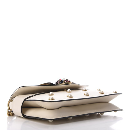 Gucci Nappa Pearl Studded Mini Queen Margaret Broadway Shoulder Bag Mystic White 4 of 12