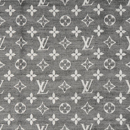 Louis Vuitton Wool Silk Monogram Denim Shawl Black 6 of 6