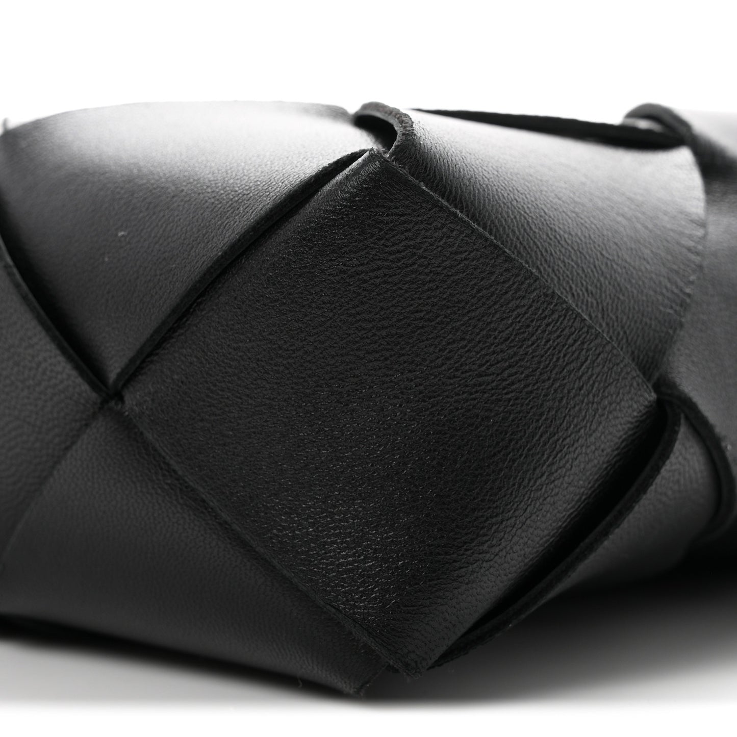 Lambskin Maxi Intrecciato Small Cassette Camera Bag Black