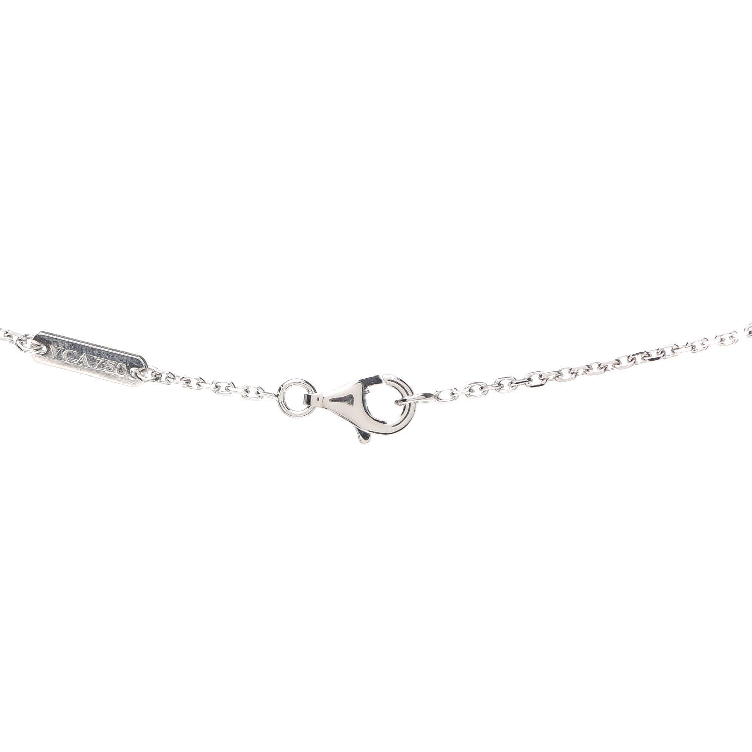 Van Cleef & Arpels 18K White Gold Mother of Pearl Vintage Alhambra Pendant Necklace 4 of 7