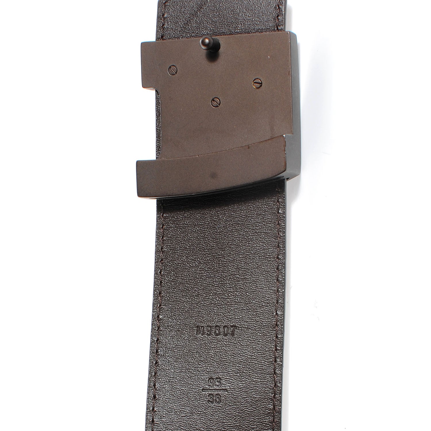 Louis Vuitton Damier Ebene LV Initiales Belt 95 38 5 of 7