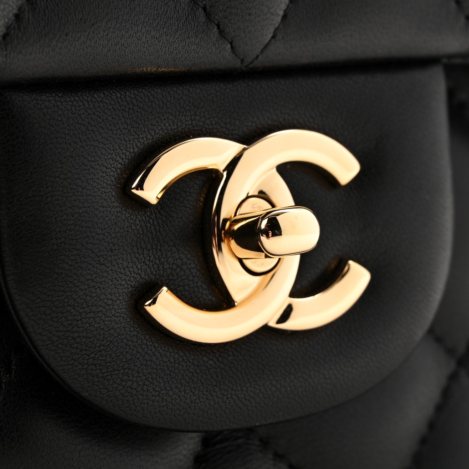 Chanel Lambskin Quilted Jumbo Double Flap Black 11 of 16