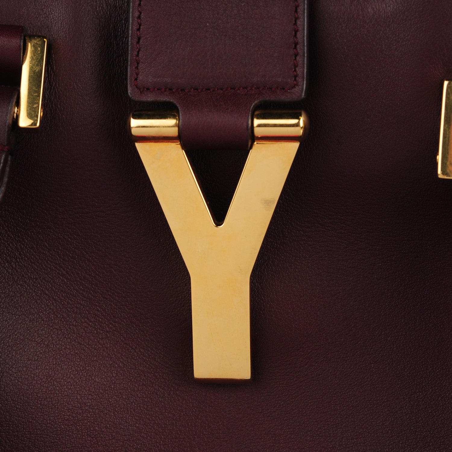 Saint Laurent Calfskin Small Classic Y Cabas Bordeaux 8 of 8