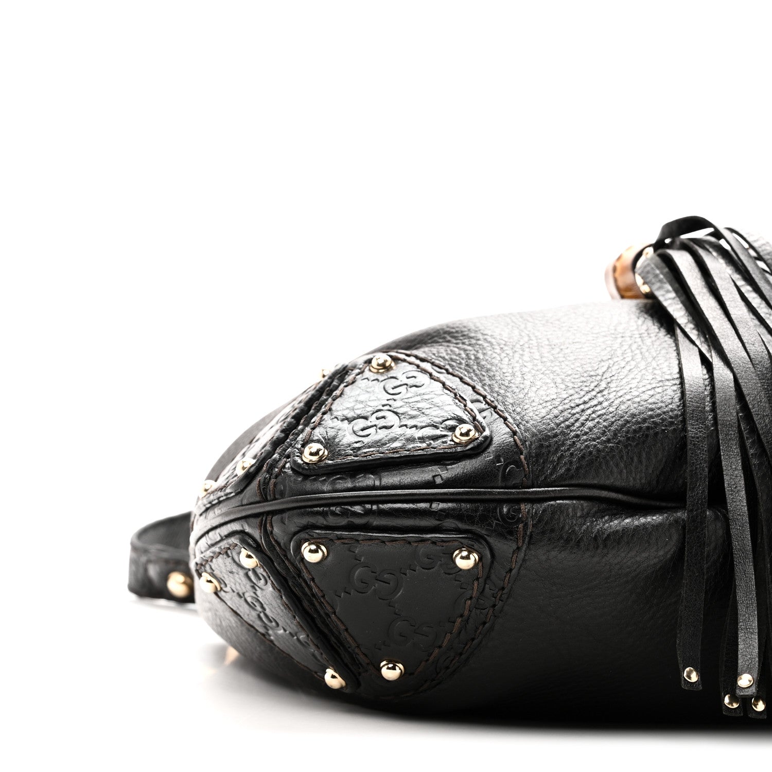 Gucci Calfskin Medium Indy Top Handle Hobo Black 9 of 10