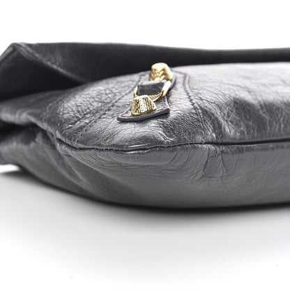 Balenciaga Agneau Giant 12 Gold Hardware Envelope Strap Clutch Gris Fossile 5 of 9