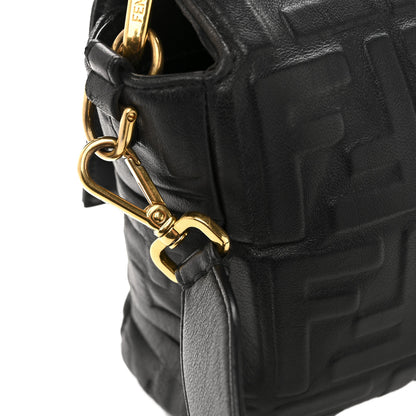 Fendi Nappa FF 1974 Embossed Large Baguette Black 11 of 17