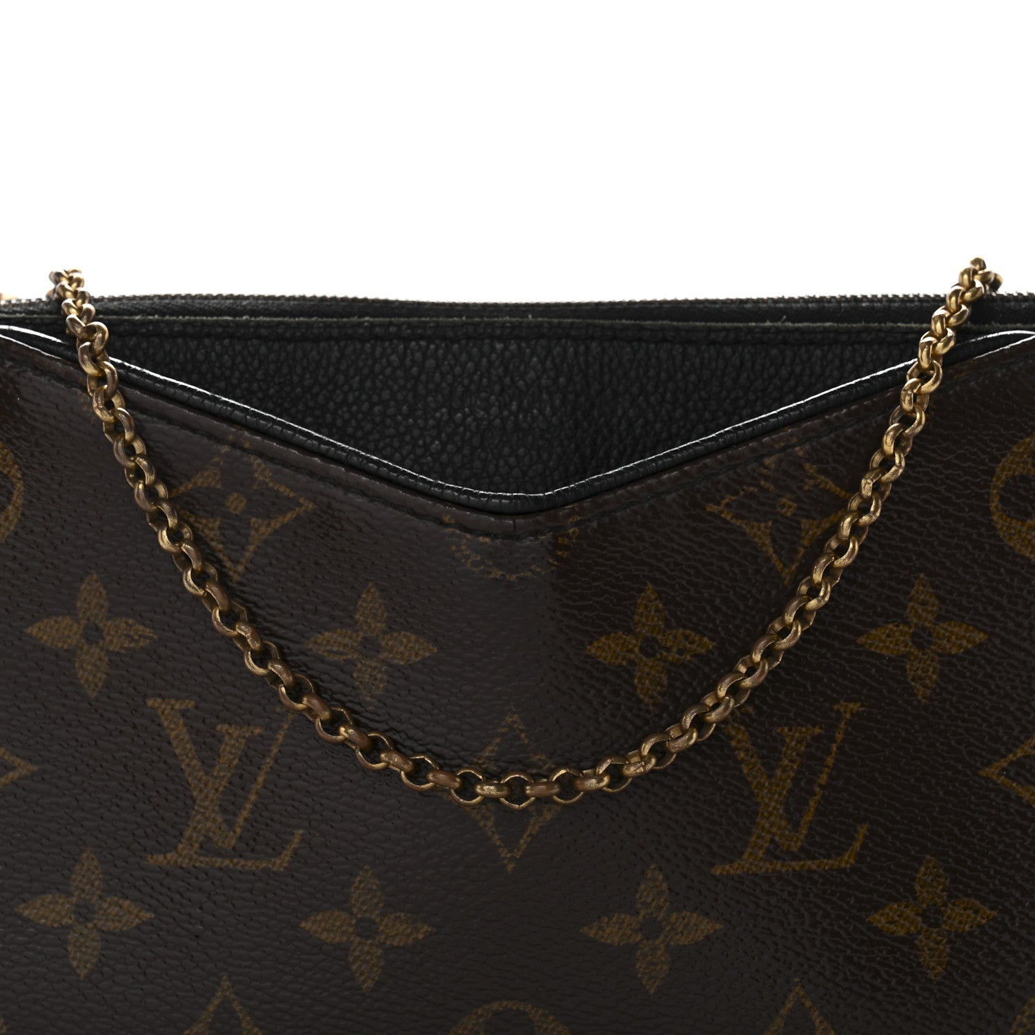 Louis Vuitton Monogram Pallas Clutch Black 8 of 12