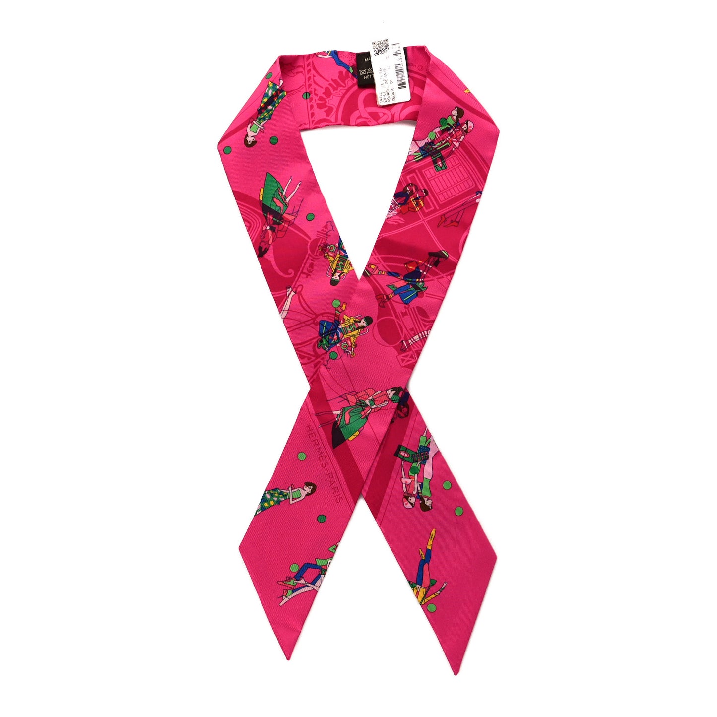 Silk Ex-Libris Les Parisie Twilly Rose Indien Vert Bleu
