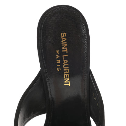 Saint Laurent Suede LouLou 70 Mule Sandals 39 Black 6 of 9