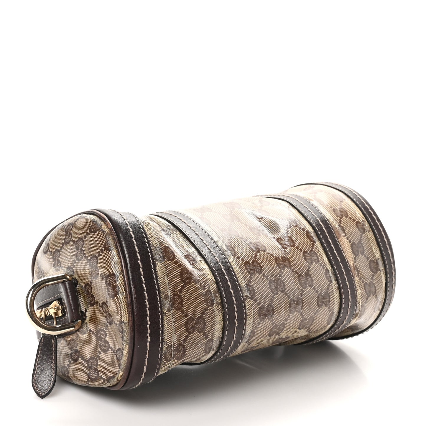 Crystal Monogram Duchessa Small Boston Bag Brown