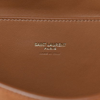 Saint Laurent Smooth Calfskin Suede Medium Reversible Monogram Kate Satchel Light Ochre 11 of 12