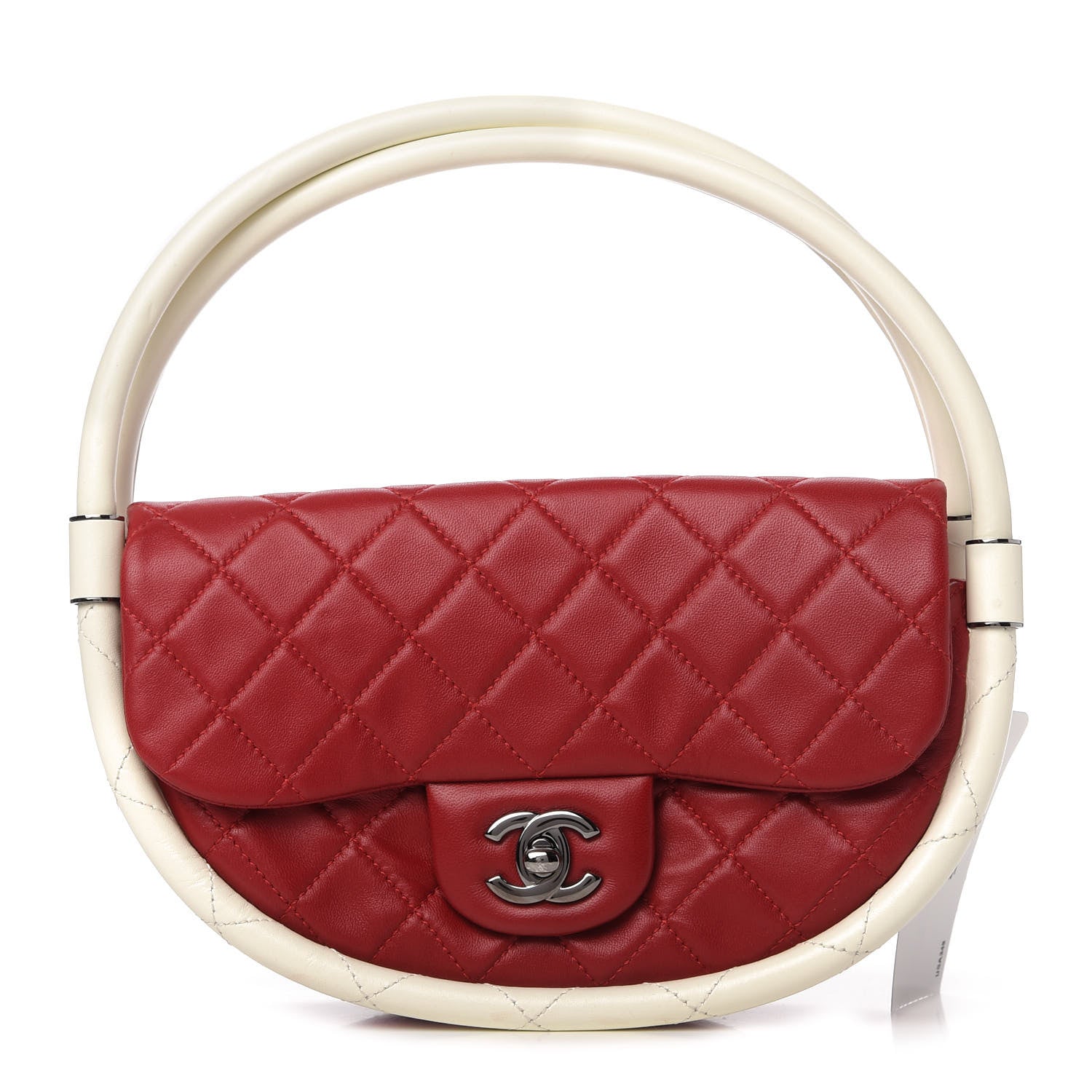 Chanel Lambskin Quilted Small Hula Hoop Flap Red 1 of 10
