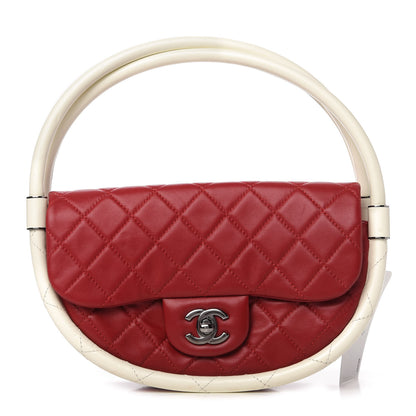 Chanel Lambskin Quilted Small Hula Hoop Flap Red 1 of 10