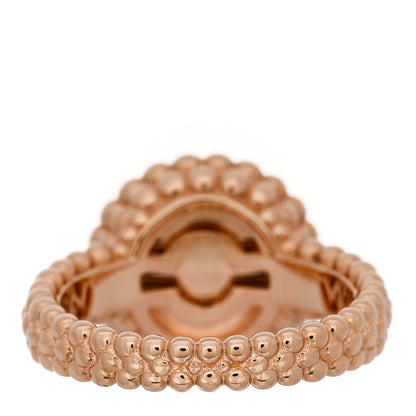 Van Cleef & Arpels 18K Rose Gold Carnelian Perlee Couleurs Ring 48 4.5 3 of 5