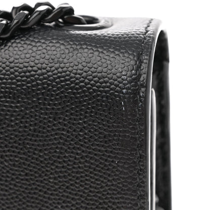 Saint Laurent Grain De Poudre Medium Classic Monogram Monochrome Kate Satchel Black 11 of 11