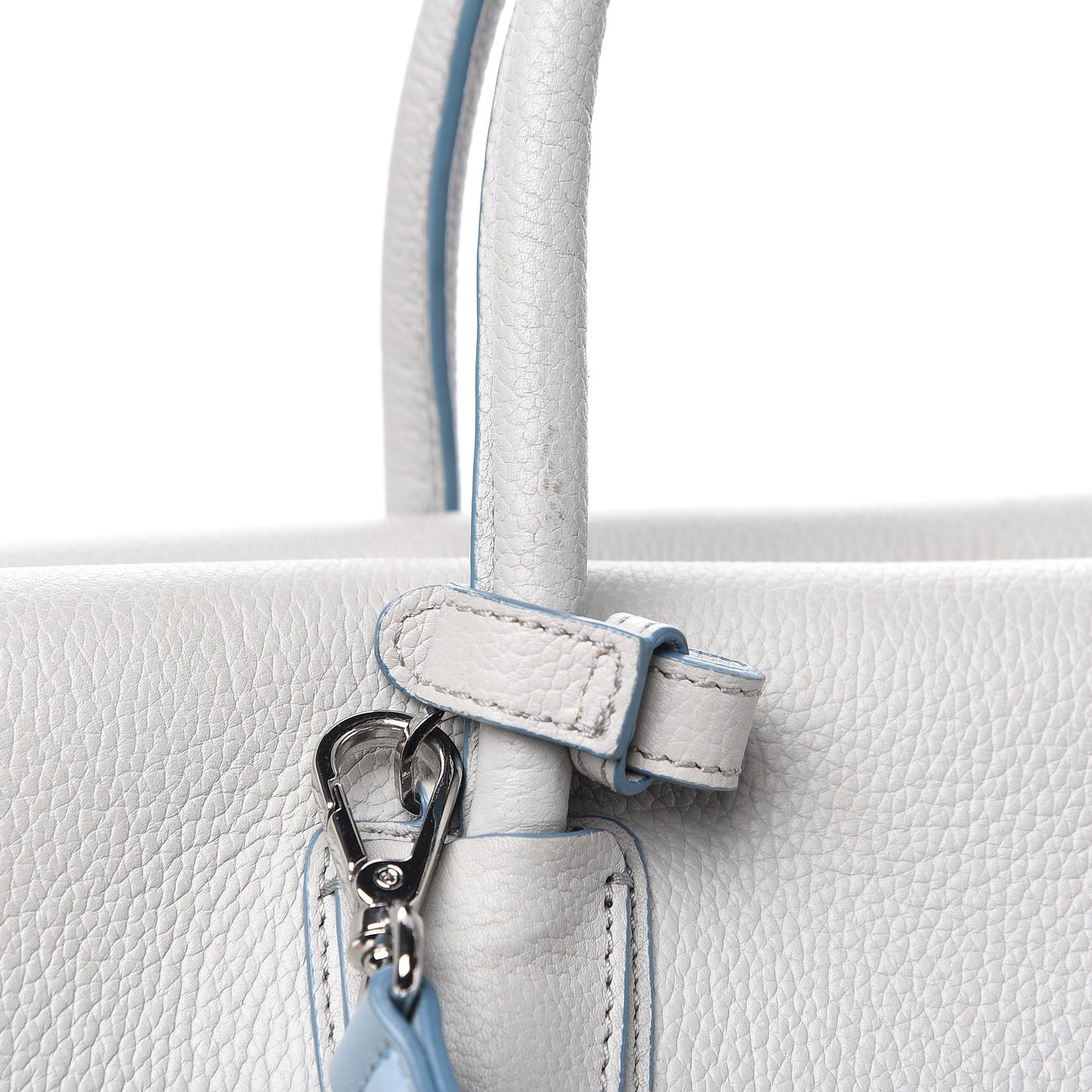 Grained Calfskin Large Milla Tote Whisper Grey
