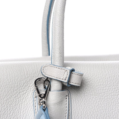 MCM Grained Calfskin Large Milla Tote Whisper Grey 14 of 17