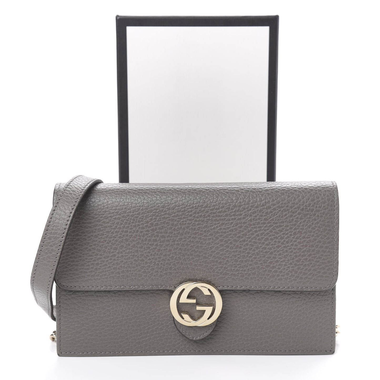 Dollar Calfskin Interlocking G Chain Wallet Loess