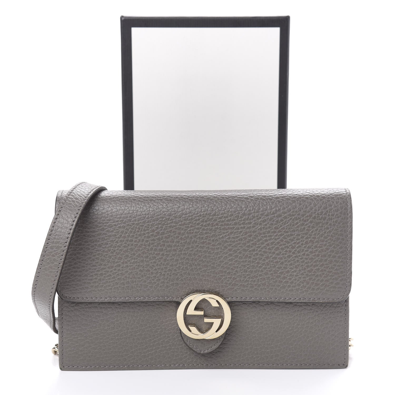 Gucci Dollar Calfskin Interlocking G Chain Wallet Loess 11 of 11
