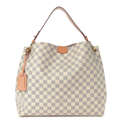 Louis Vuitton Damier Azur Graceful MM Rose Ballerine 1 of 19