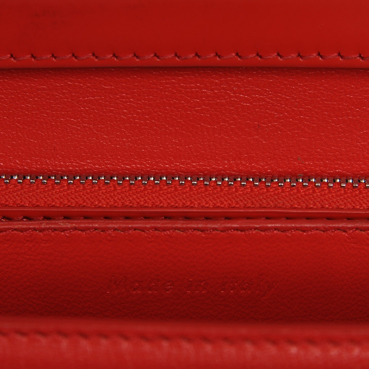 Celine Spazzolato Calfskin Classic Box Medium Flap Vermillion 6 of 10