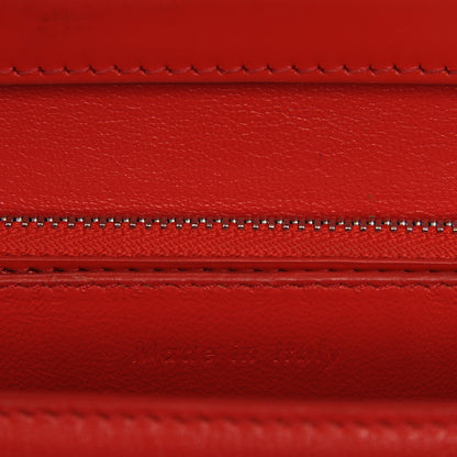 Celine Spazzolato Calfskin Classic Box Medium Flap Vermillion 6 of 10