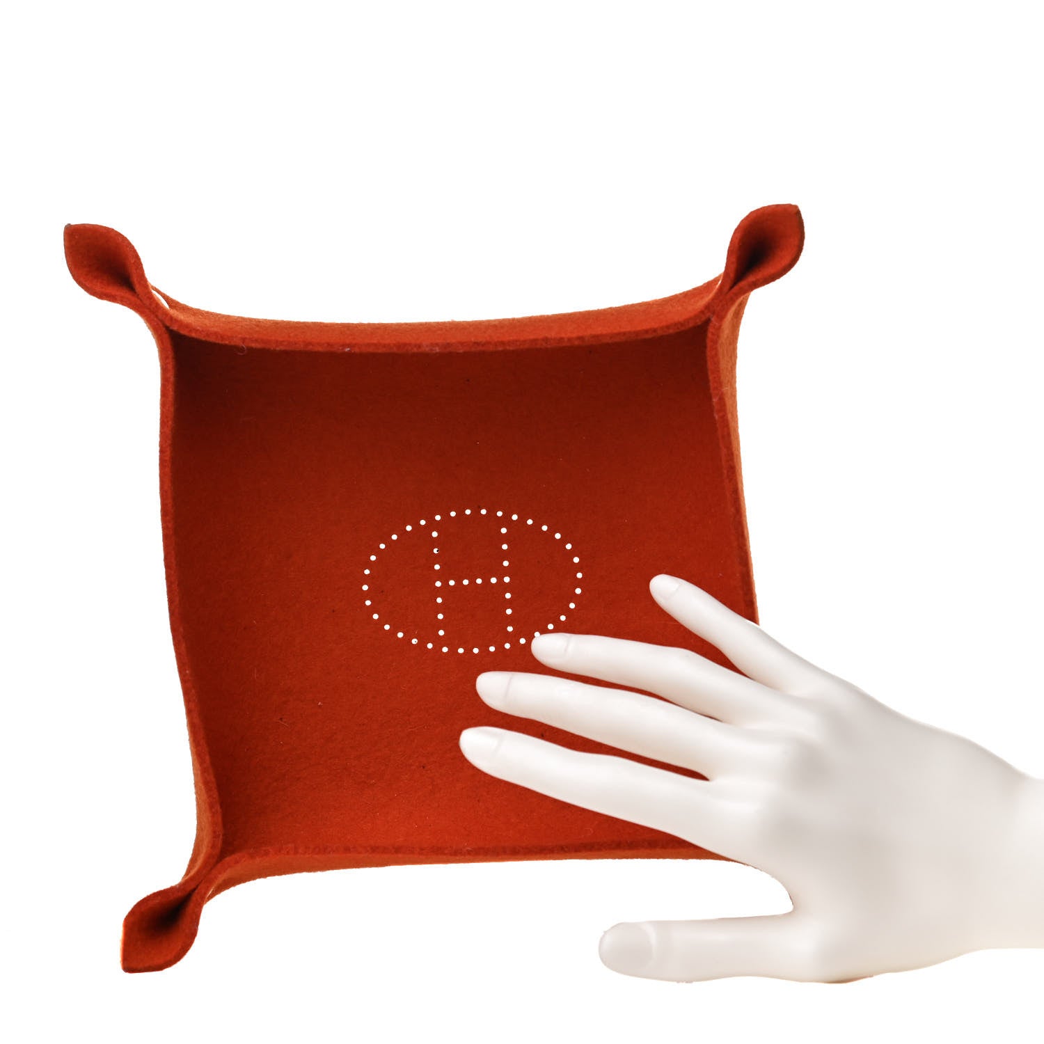 Hermes Felt Mises et Relances Change Tray Orange 2 of 6