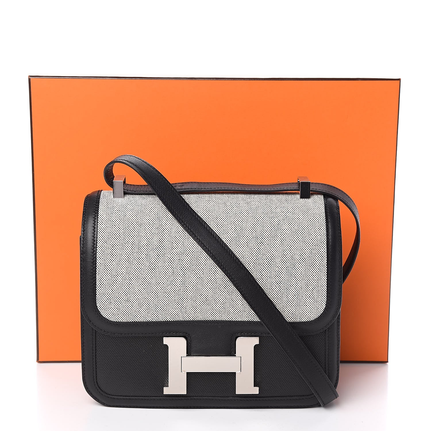 Hermes Swift Toile Constance 24 Black Ecru 21 of 21