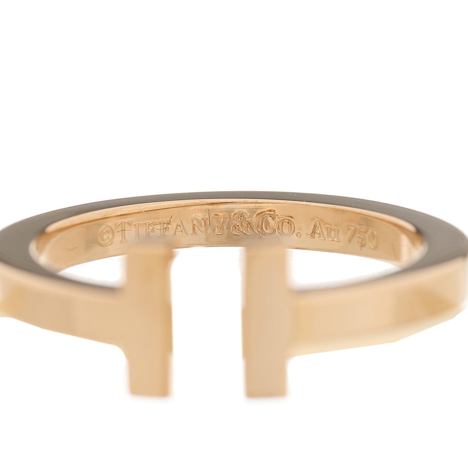 Tiffany 18K Rose Gold T Square Ring 59 8.75 3 of 7