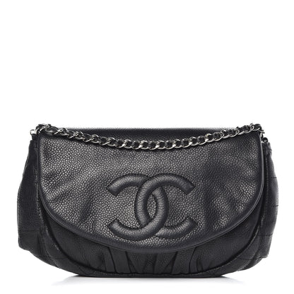 Chanel Caviar Half Moon Wallet On Chain WOC Black 1 of 15