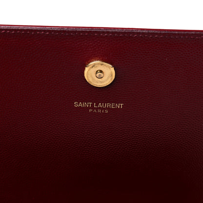 Saint Laurent Grain De Poudre Medium Monogram Kate Satchel Dark Red 6 of 15