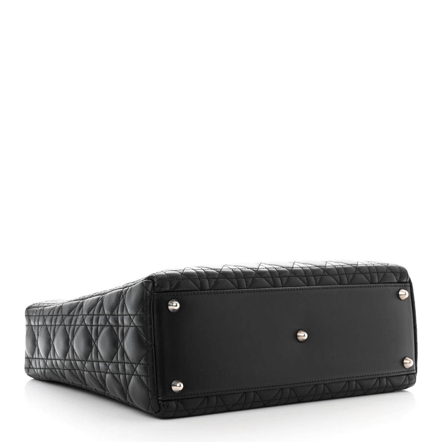 Christian Dior Lambskin Cannage Large Lady Dior Black 4 of 11