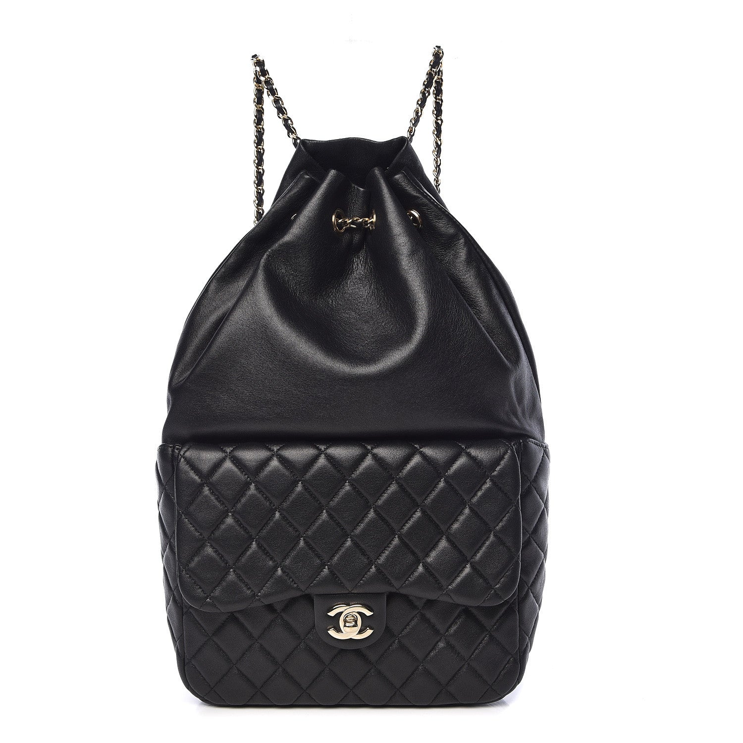 Chanel Lambskin Quilted Large In Seoul Backpack Navy 1 of 12
