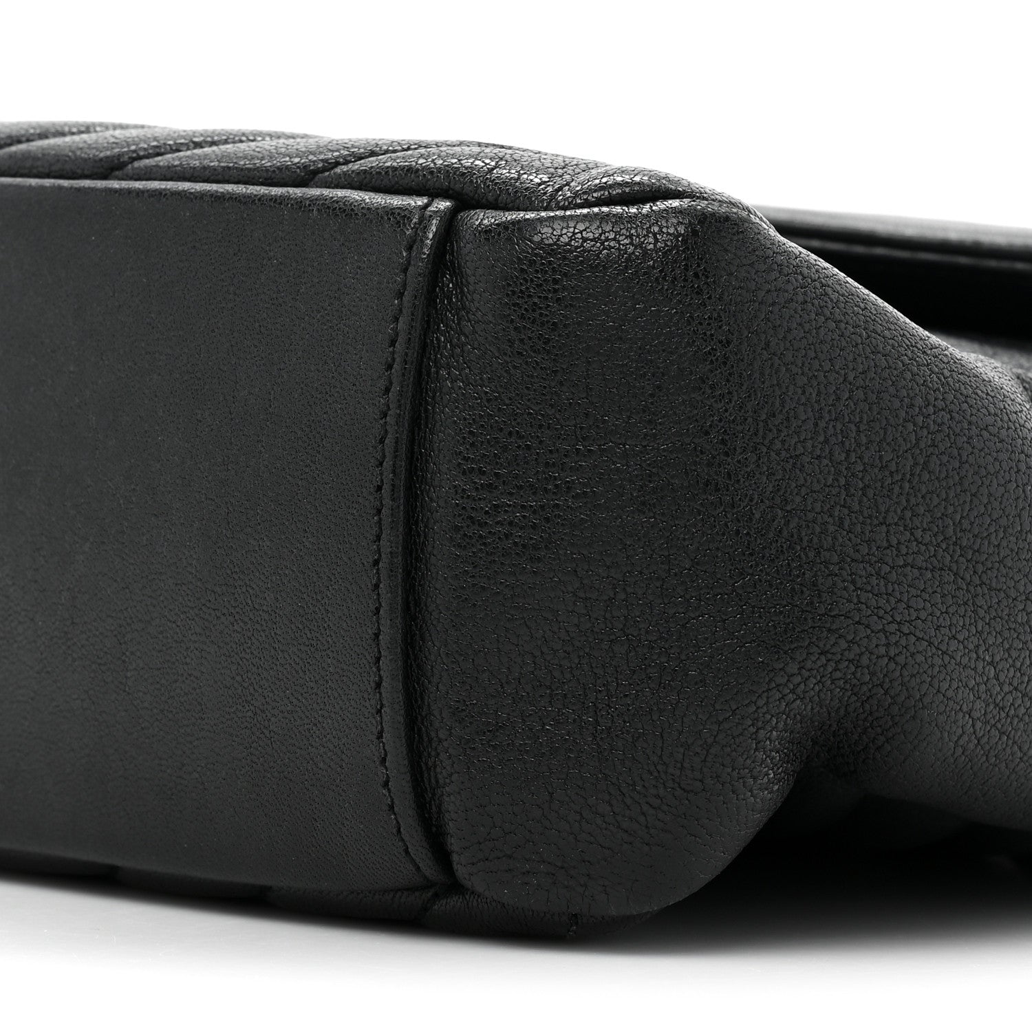 Saint Laurent Sheepskin Matelasse Chevron Monogram Large College Satchel Black 10 of 17