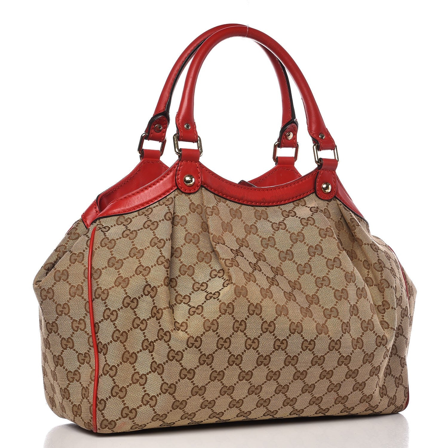 Gucci Monogram Medium Sukey Tote Red 3 of 15
