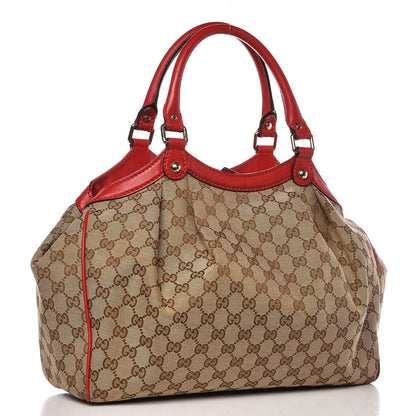 Gucci Monogram Medium Sukey Tote Red 3 of 15