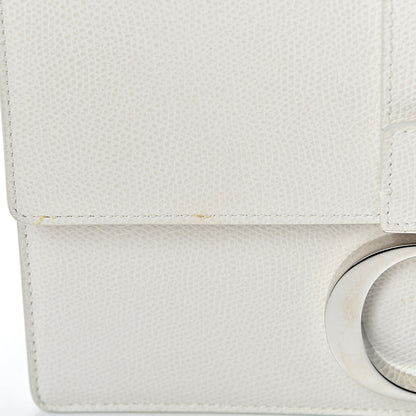 Christian Dior Grained Calfskin 30 Montaigne Chain Flap Bag White 10 of 12
