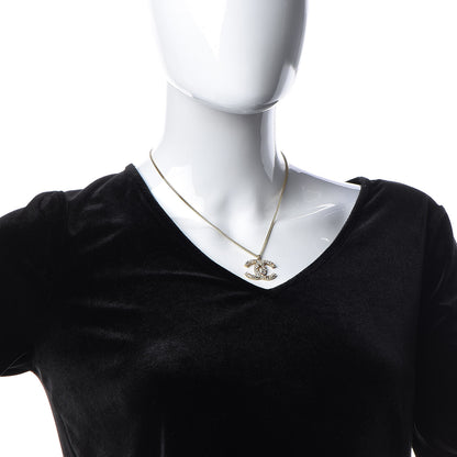 Chanel Crystal Baguette CC Necklace Gold 2 of 6