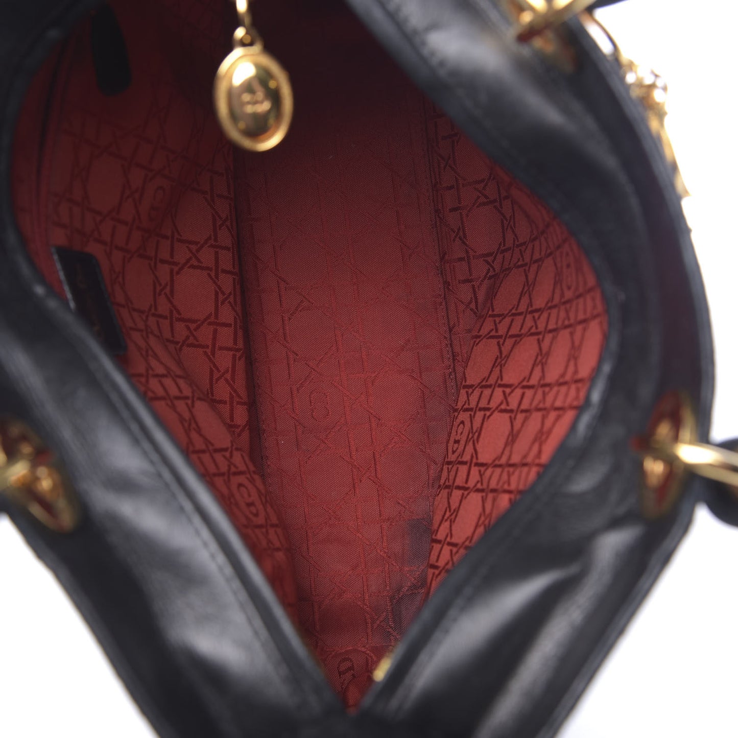 Lambskin Cannage Large Lady Dior Black
