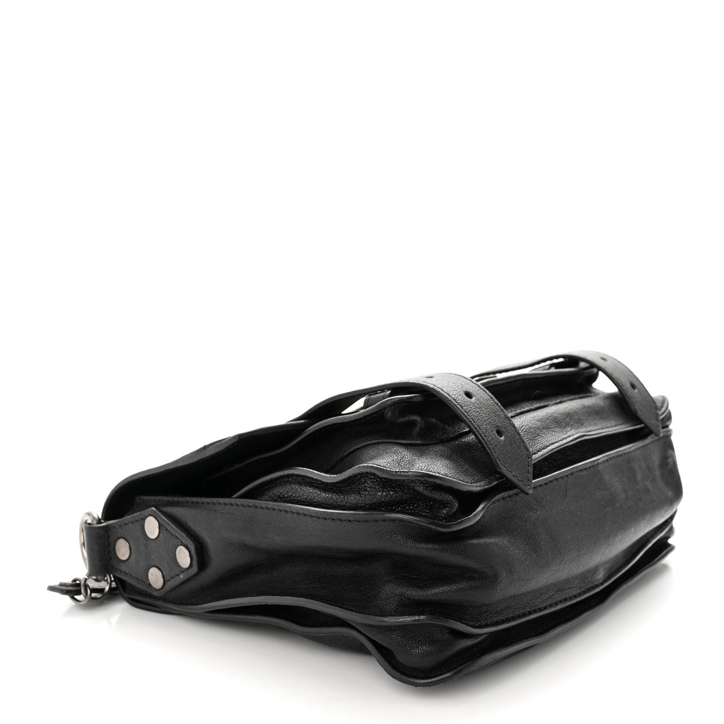 Lambskin PS1 Mini Pouch Messenger Black