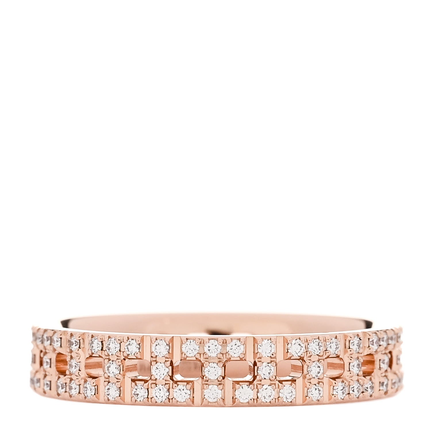 Tiffany 18K Rose Gold Diamond Narrow T True Band Ring 49 5 1 of 5