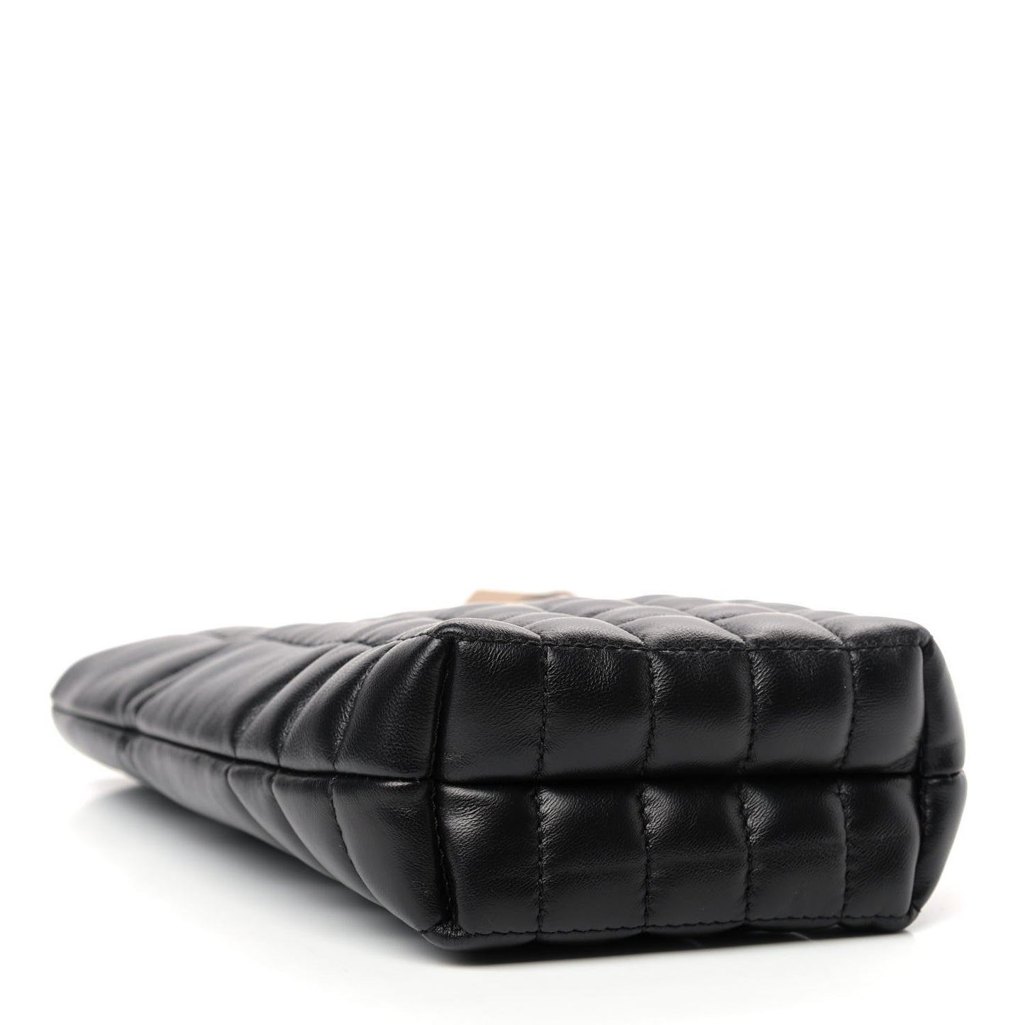 Lambskin Quilted Micro Lola Bucket Bag Black