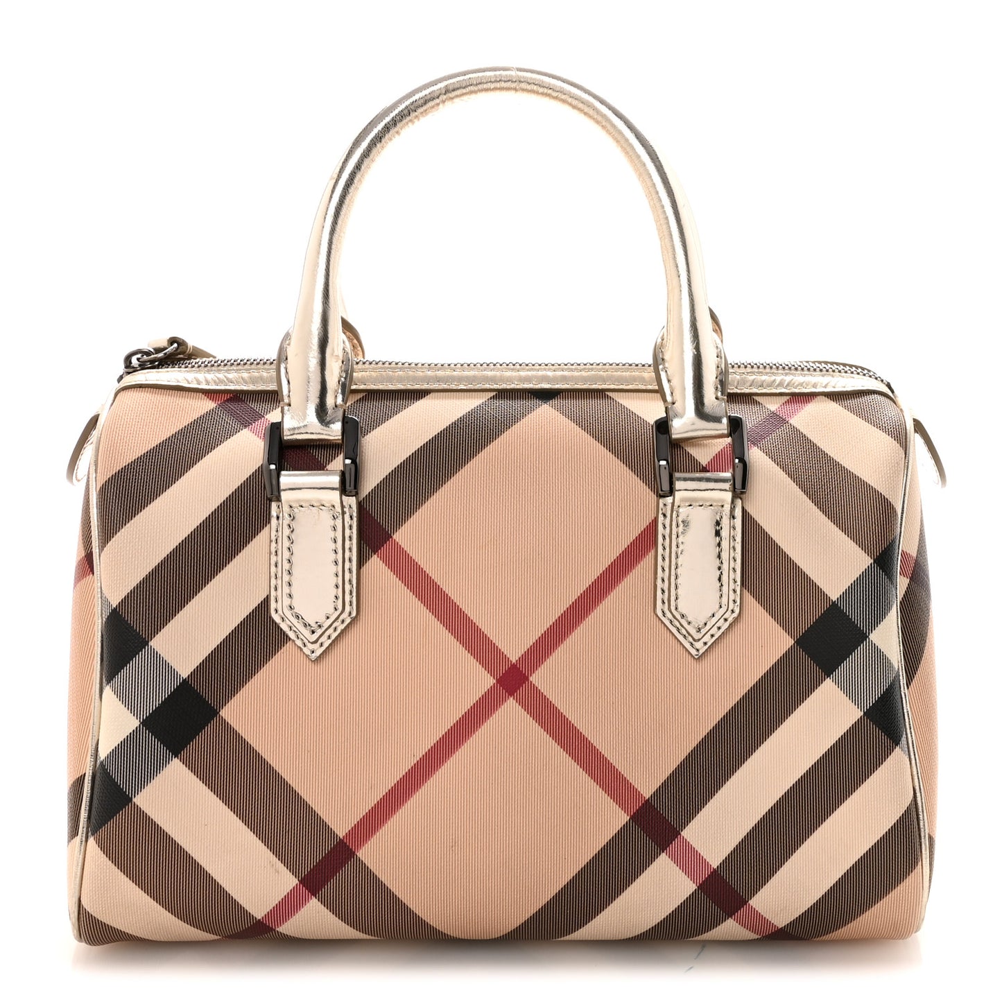 Patent Nova Check Small Chester Bowling Bag Nickel