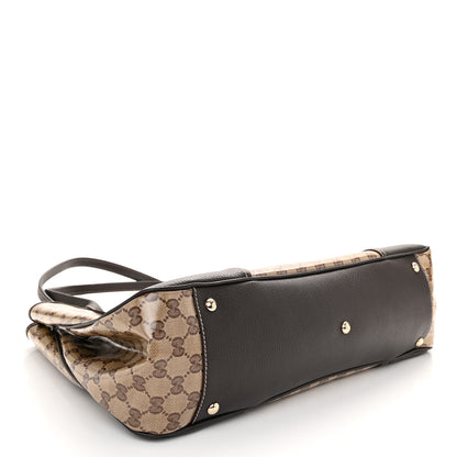 Gucci Crystal Monogram Large Princy Tote Dark Brown 4 of 11