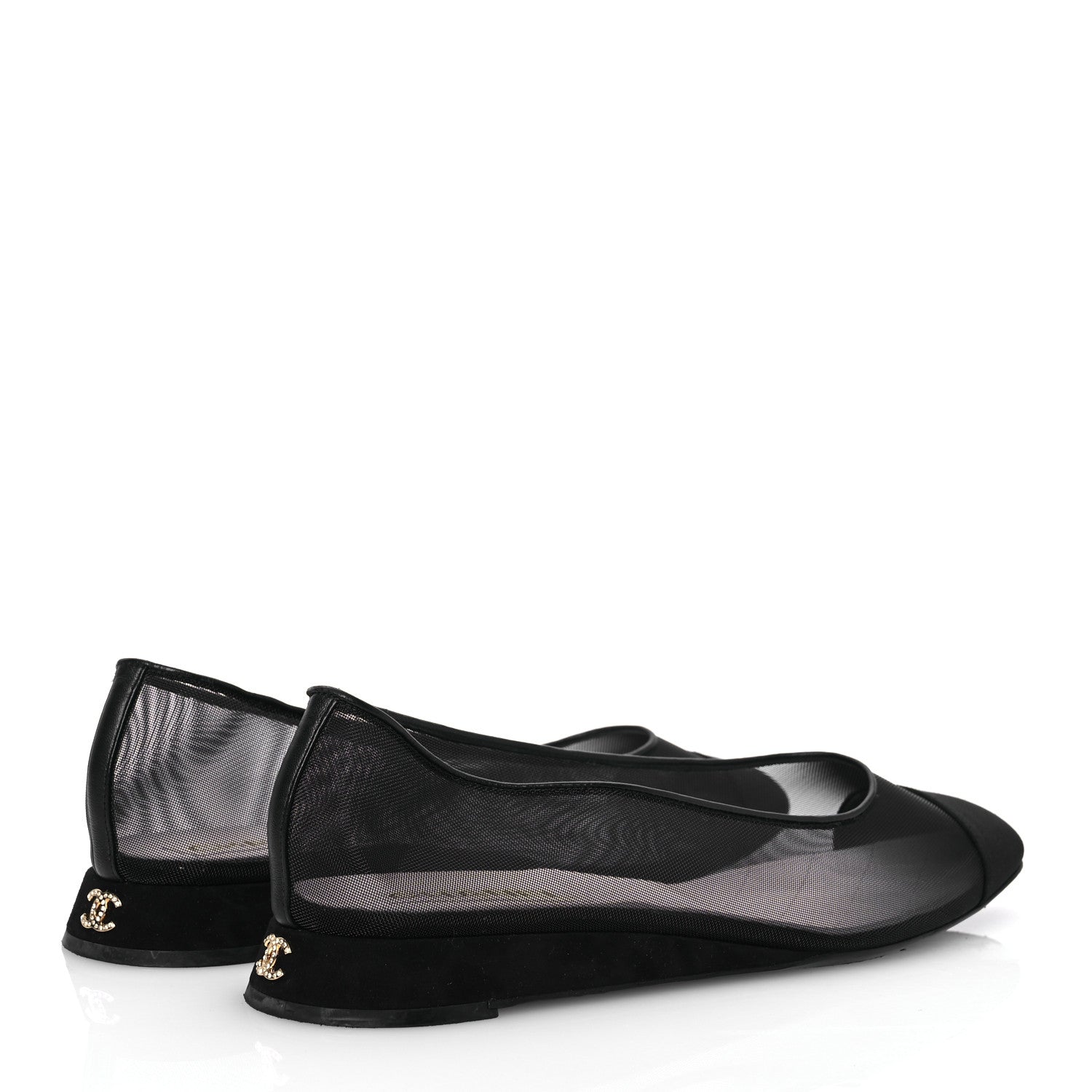 Chanel Mesh CC Ballerina Flats 41 Black 5 of 12